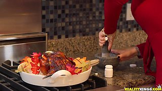 Ivy Lebelle's Steamy Kitchen Encounter with Huge Passion