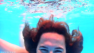 Breath Holding Underwater in Pool