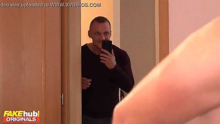 Fakehub - indian desi hot wife cougar filmed by cuckold husband taking cheating married mans thick boner in her wet furry sumptuous chocolate-colored vagina and riding, deepthroat, doggie-style, missionary to ejaculation and facial from handjob