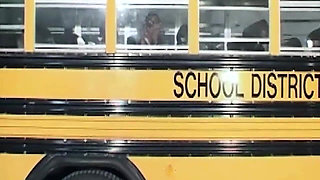 Mature Blonde MILF Sucks Cock and Rides Hard on Bus