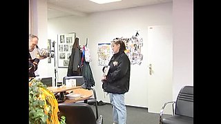 Pregnant Teen Brunette Sucks Old Man's Big Dick and Gets Cum on Tits