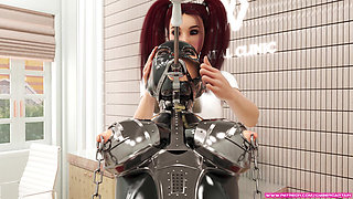 Cute Teen Captured by Dentist - 3D BDSM Fetish Animation, Latex and Metal Bondage