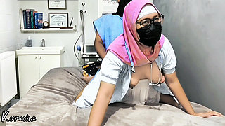 beautiful Hijab Desi Doctor moaning with pleasure amazing sex new Sex