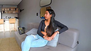 Shy LATINA TEEN turned freak on my cock