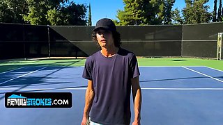 Innocent stepson can't stop perving at his stepmom's perfect jugs