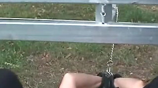 Humiliates stretching bottle in ass