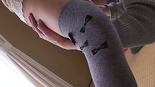 Amateur Asian College Teen Gives Blowjob