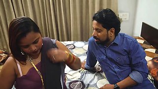 Desi bhabhi was looking hot in saree when the neighbor came and had sex with sister-in-law, sister-in-law also agreed to have sex