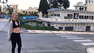 Amateur blonde paid money for anal sex in public