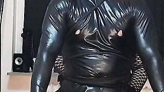 Latex Clad Stud Milked Hard by Busty Domme Tease