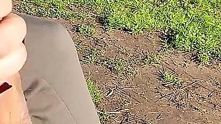 Flashing My Cock in Front a Eveyone in a Public Park and My Stepdaugher Helps Me Cumshot - Real Sex Risky