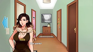 Steamy training session with my big-titted step-aunt-in-law while doing chores