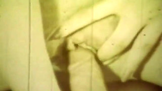 Worn Sepia Loop Captures Curly Retro Couple in Raw Bedroom Passion