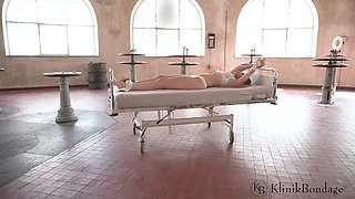 "Patient in White Lace Restrained and Used - Throat Wrists Ankles Locked