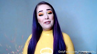 Cute curly brunette solo webcam masturbation