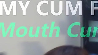 She Eats My Cum First Time - Pussy to Mouth Cum Swallow