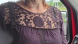 Carpark Blowjob & Shop Cum Walk