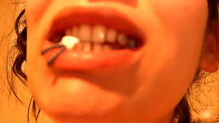 Giantess Stepsister Is Very Hungry so She Eats Tiny Stepbrother Then Takes a Shower