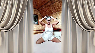 Hot Housewife Lukerya on a Big Soft Bed