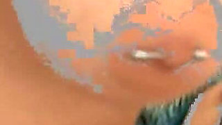 Pierced Tits Exposed and Hairy Pussy Fingered Deep