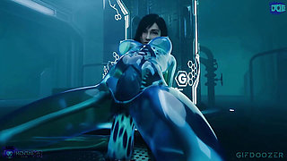 Slime Tifa dildo play