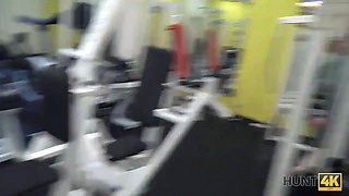 Hunt4k. impromptu pickup in the gym causes spunky sex gig
