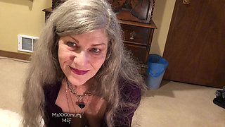 Sexy Mature Hot BJ + Swallow While Riding Dildo! Maxxximummilf