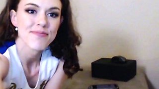 Jessy funny amateur teen brunette toying