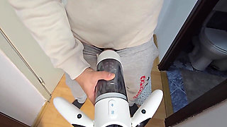 Pucking My Dick Masturbator While Watching in Secret My Stepsister Fingering Her Pussy