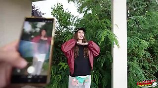 German Casting Fuck: Slim Ukrainian Teen Mari Moon Takes Big Cock Deep Throat & Gets Facial Cumshot in Eye