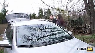 Hunt4k. jaw-dropping woman bangs stranger because her boy wants to buy a car