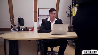 Roxxy X's Blonde Charm Offers Passionate Help in Office