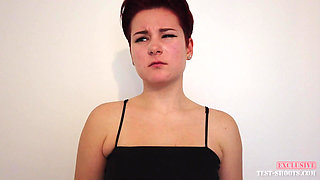 Nude Video Casting with Sexy High School Student Puffy Nipples Owner Marija