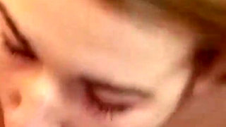 Young skinny ginger teen gets fucked by her stepdad in her own room