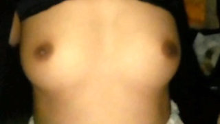 Flashing and squeezing my tits