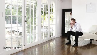 Red toes foot job movie with ideal Bill Bailey and Sydney Cole from Love Her Feet