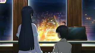 Tiny guy overwhelmed by tall athletic anime giantess babes