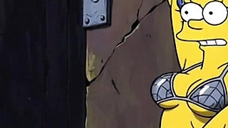 Slut in Chains Takes His Cum. Erotic Fantasy. Cartoon Parody of the Simpsons