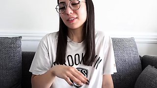 Close up teen foot worship