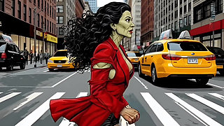 Horny Muscular MILF Dominatrix Fucks in the Car