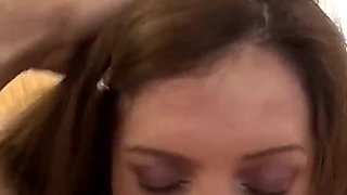 Beautiful latina milf Francesca Le POV facial blowjob