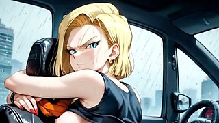Parody. Android 18 Had Unprotected Sex in a Stranger's Car. Animation Hentai Waifu.