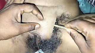 Hairy Indian Bhabi Shaves Pussy & Fucks in Missionary - Homemade HD