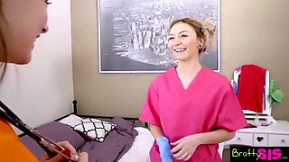 Hot Stepsister Blowjob Threesome - Family Taboo Sex With Brunette & Blonde