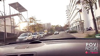 Winning hustler at public flashing dirt