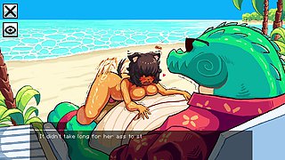 Curly-haired toon babe Indieharem gets banged in wild hentai action