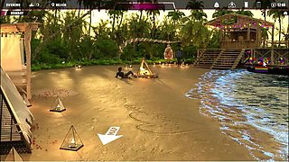 Step Sister Gets Tanned Topless on the Beach and Has Fun – 3D Hentai Animation