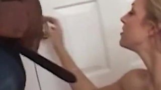 Interracial Gangbang and Bukkake for Naughty Blonde Teen with Small Boobs