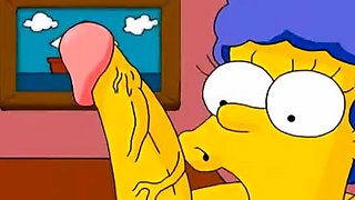 Mature Marge Simpson cheating hentai