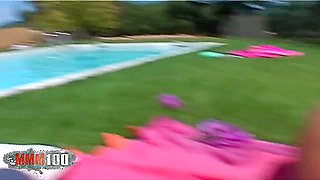 Hungarian Blonde Nikky Blond With Big Tits And Her Boyfriend Fuck French Babe Starla-candy In Outdoo